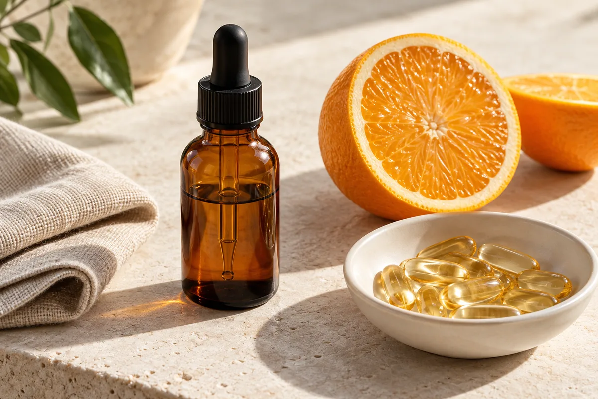 Vitamine C et collagène : de la crème à la gélule